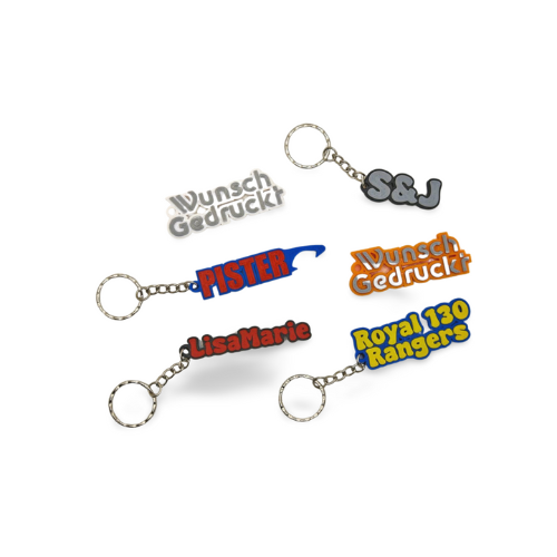 Personalisierter Namens Schlüsselanhänger 2 Farbig