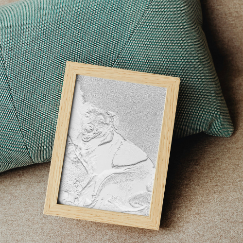 3D Lithophan im Holzrahmen 10x15