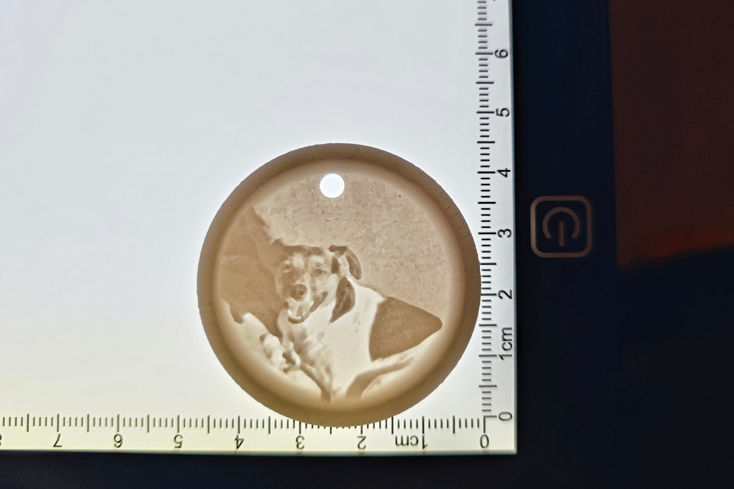Personalisierte Lithophan Schlüsselanhänger